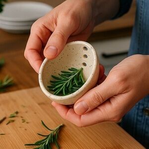 NWT Herb Stripper Ceramic Bowl Mary Ackerman Speckled